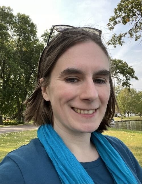 Image shows Claire, the owner of Spring Learning Services.